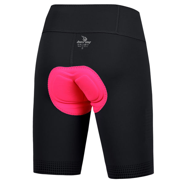 beroy 4D Padded Bike Shorts Women with Zipper Pockets Cycling Bicycle Biking Riders Shorts for Long Distance